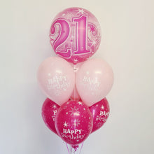 Load image into Gallery viewer, 21st Birthday Pink Sparkle Bubble Luxury