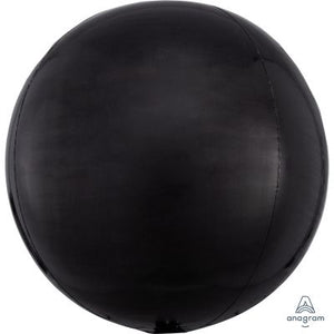 BLACK Orbz Balloon 40cm (16") - Helium Filled