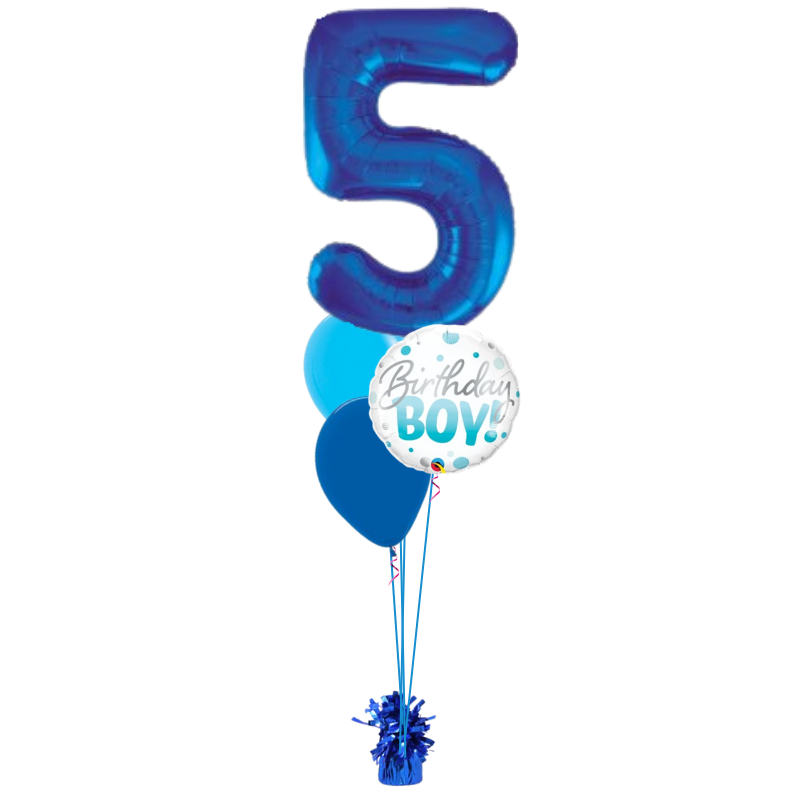 Numeral Age Birthday Bouquet Blue | Ages 1 - 9 Available