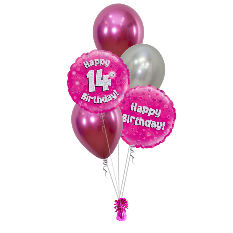 Age Balloon Bouquet Pink | Ages 10 - 21 Available
