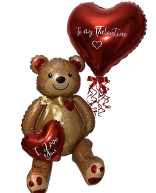 Teddy with Personalized Balloon