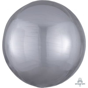 SILVER Orbz Balloon 40cm (16") - Helium Filled