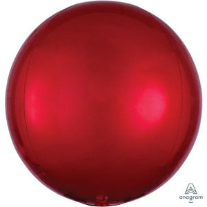 RED Orbz Balloon 40cm (16") - Helium Filled