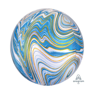 BLUE Marblez Orbz Balloon - Helium Filled