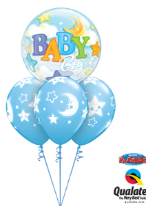 Baby Boy Moon & Stars Bubble Layer