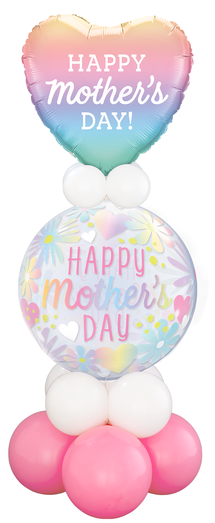 Mother's Day Floral Bubble Balloon Stand Up