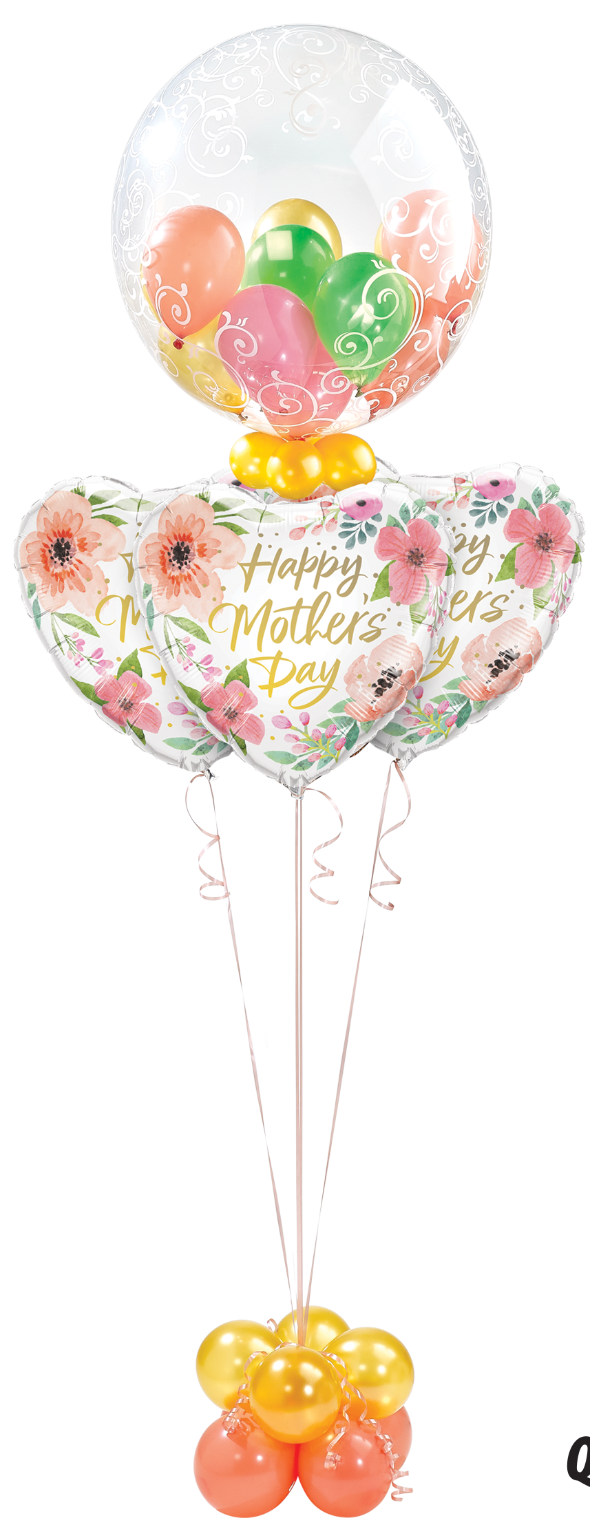 Mother's Day Pink Floral Gumball Layer