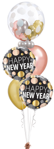 New Year Metallic Dots Celebration Staggered